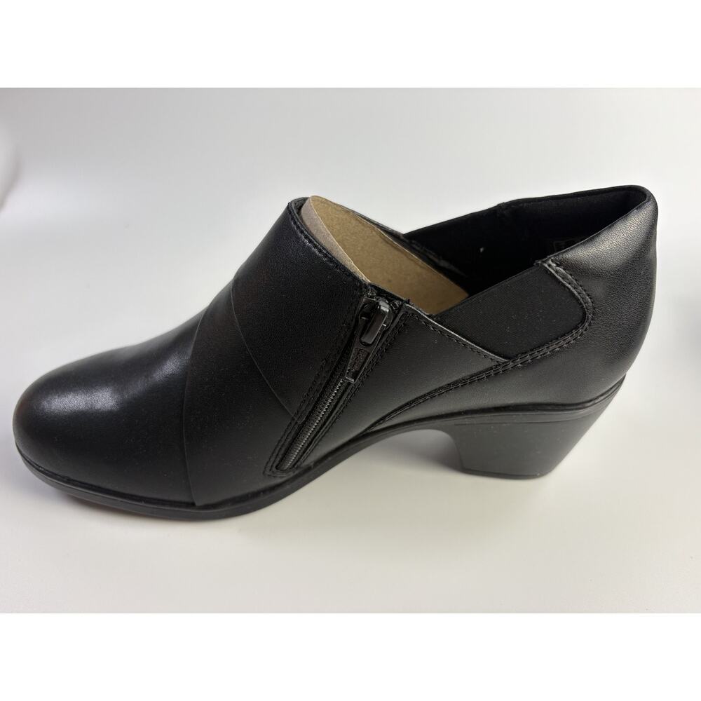 Clarks Emily2 London Women's Size 6.5M Black Leather Block Heel Comfort Shoe New - Picture 5 of 11